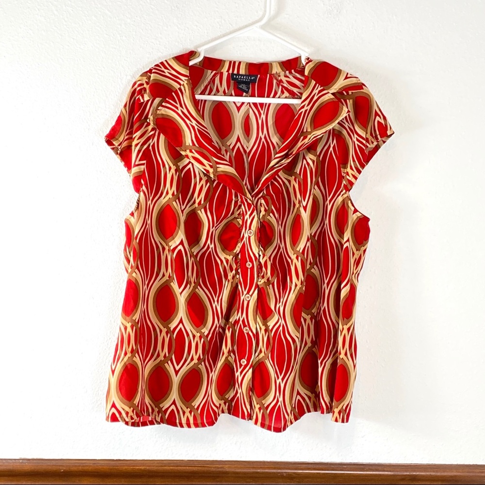 Raefella sleeveless button down blouse 20W